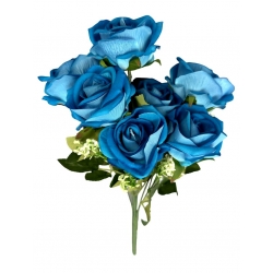 Rose Bouquet Blue (7) 16"